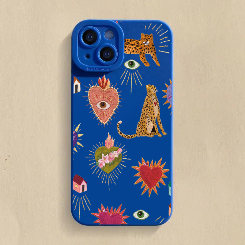 Samsung Galaxy A55 - Bloemenluipaardogen Telefoonhoesje Voor Samsung Galaxy S26