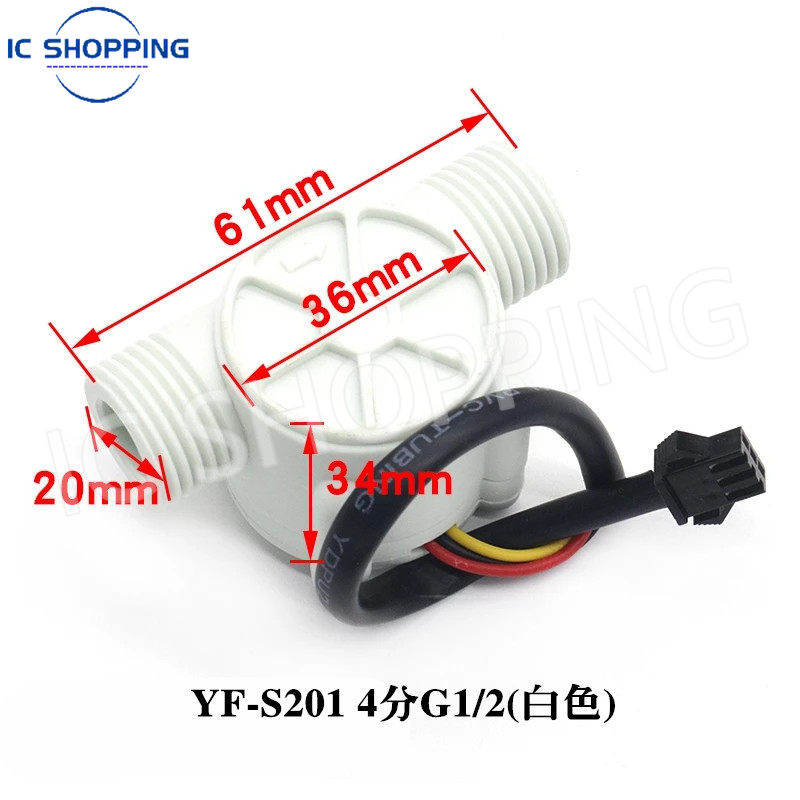 10PCS YF-S201 G1/2 Hall Effect - Hydration Sensor Skin recensie en prijs