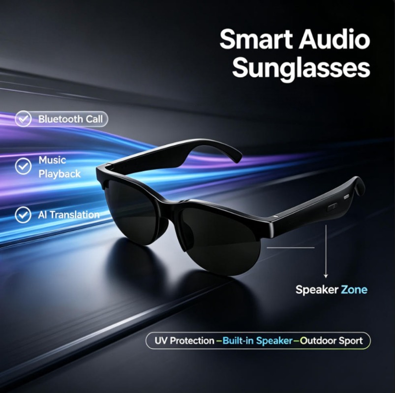 Slimme audio-zonnebril Bluetoo - Smart Glasses Lens recensie en prijs